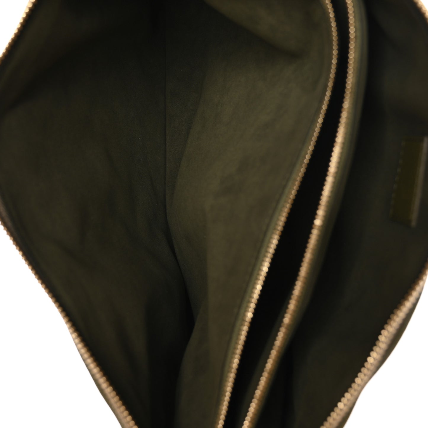Lambskin Embossed Monogram Coussin MM Khaki