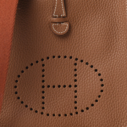 Hermes Taurillon Clemence Amazone Evelyne TPM Gold Cuivre 10 of 11