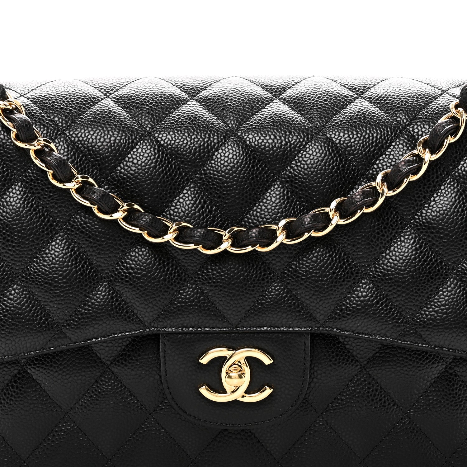 Chanel Caviar Quilted Jumbo Double Flap Black 8 of 11