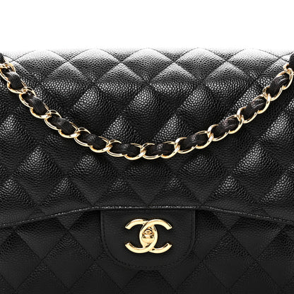 Chanel Caviar Quilted Jumbo Double Flap Black 8 of 11