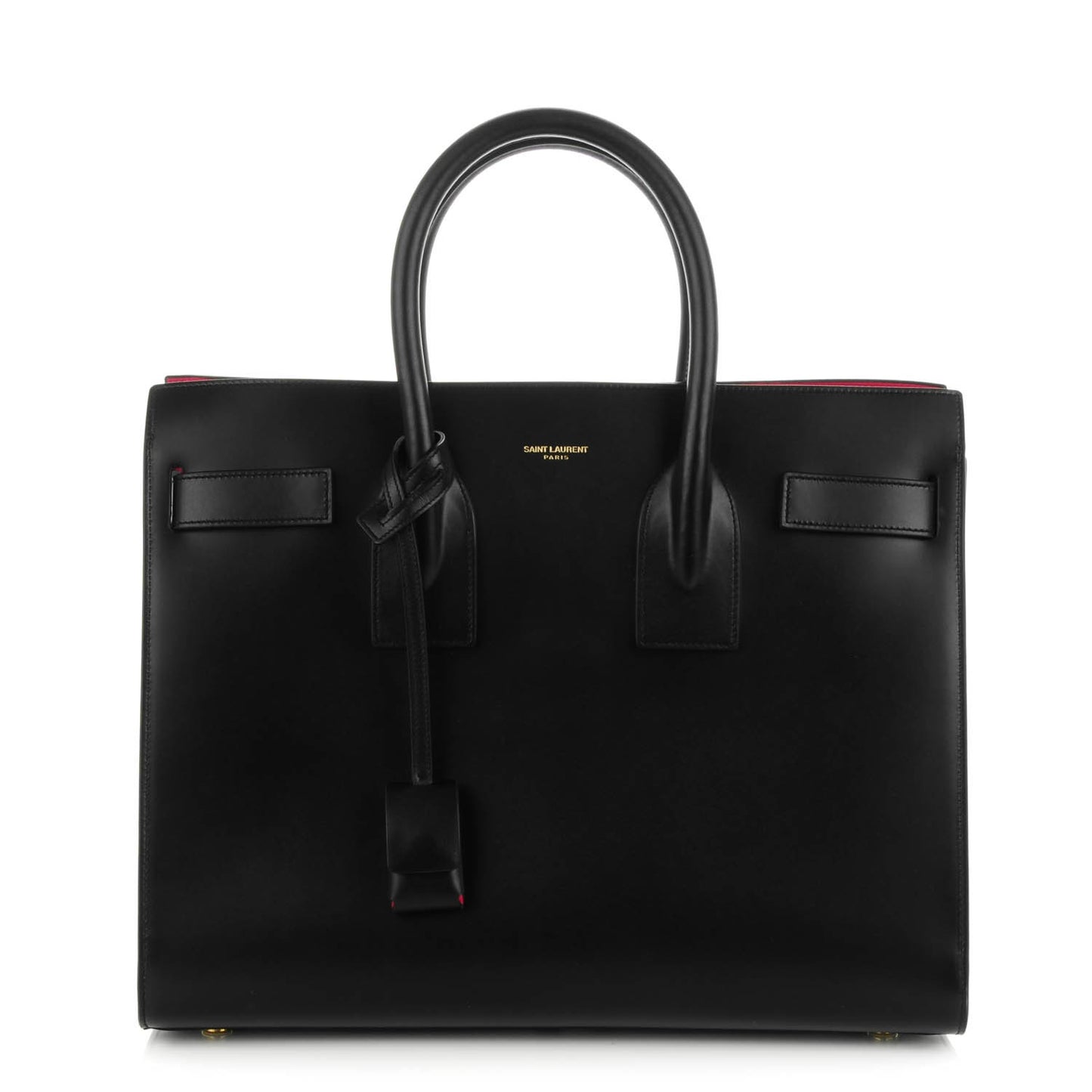 Calfskin Small Sac De Jour Black Fuchsia