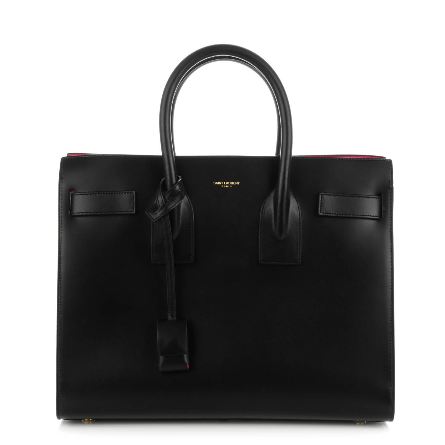 Saint Laurent Calfskin Small Sac De Jour Black Fuchsia 1 of 7