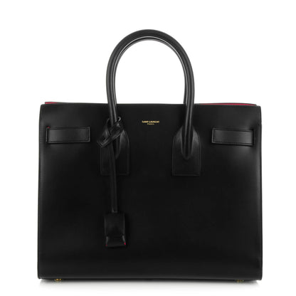 Saint Laurent Calfskin Small Sac De Jour Black Fuchsia 1 of 7