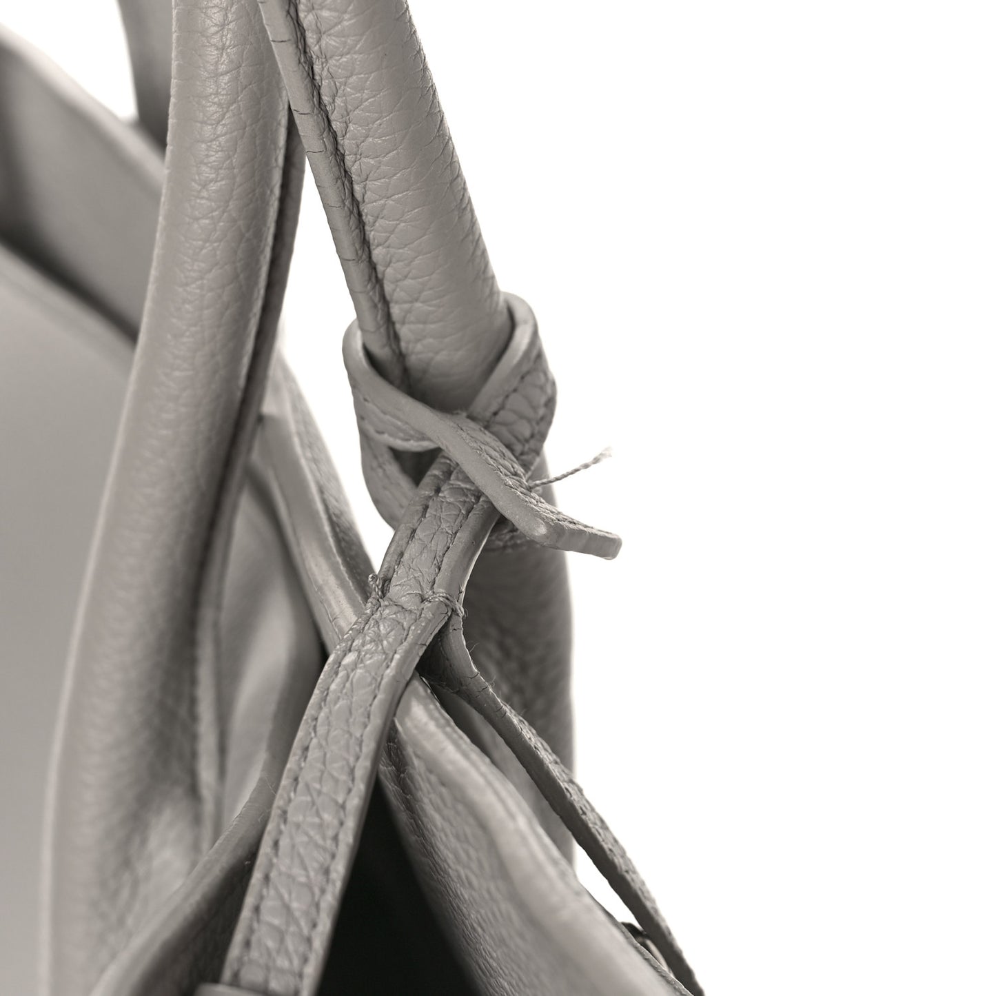 Grained Calfskin Small Supple Sac De Jour Mouse Grey