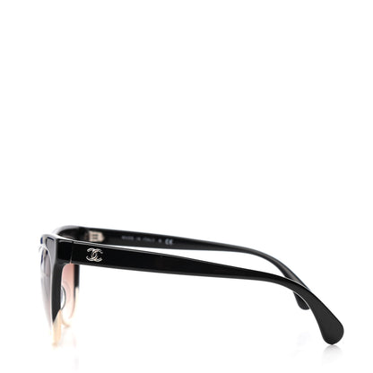 Chanel Acetate CC Cat Eye Summer Sunglasses 5350-A Black Beige 3 of 8