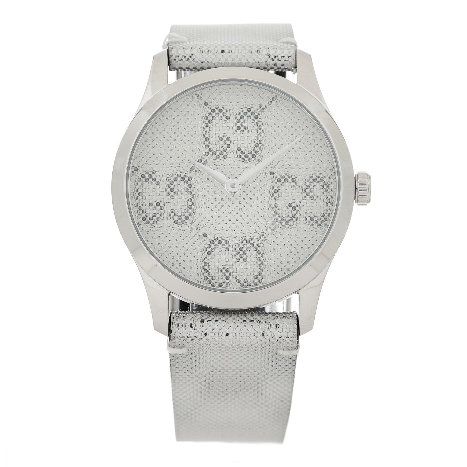 Gucci Stainless Steel Calfskin 38mm G-Timeless GG Hologram Quartz Watch 1 of 5