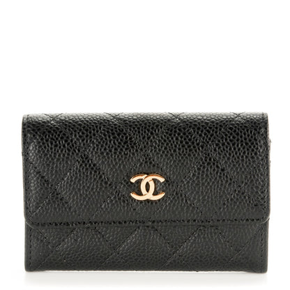 Chanel Caviar Quilted Flap Card Holder Black 1 of 8