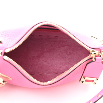 Valentino Garavani Pebbled Calfskin Small Rockstud Flip Lock Shoulder Bag Dawn Pink 5 of 9