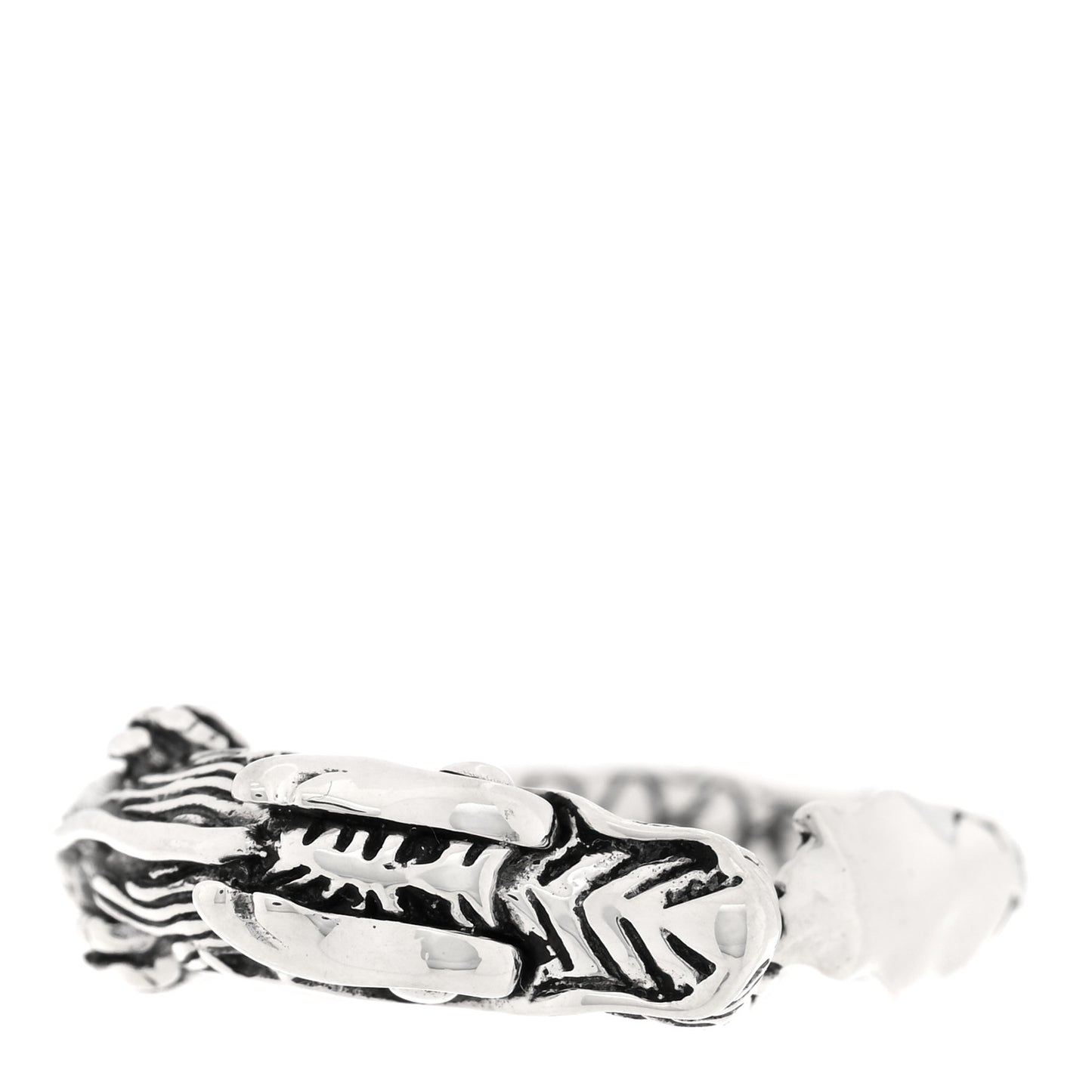 Sterling Silver Naga Dragon Head Ring 52 6