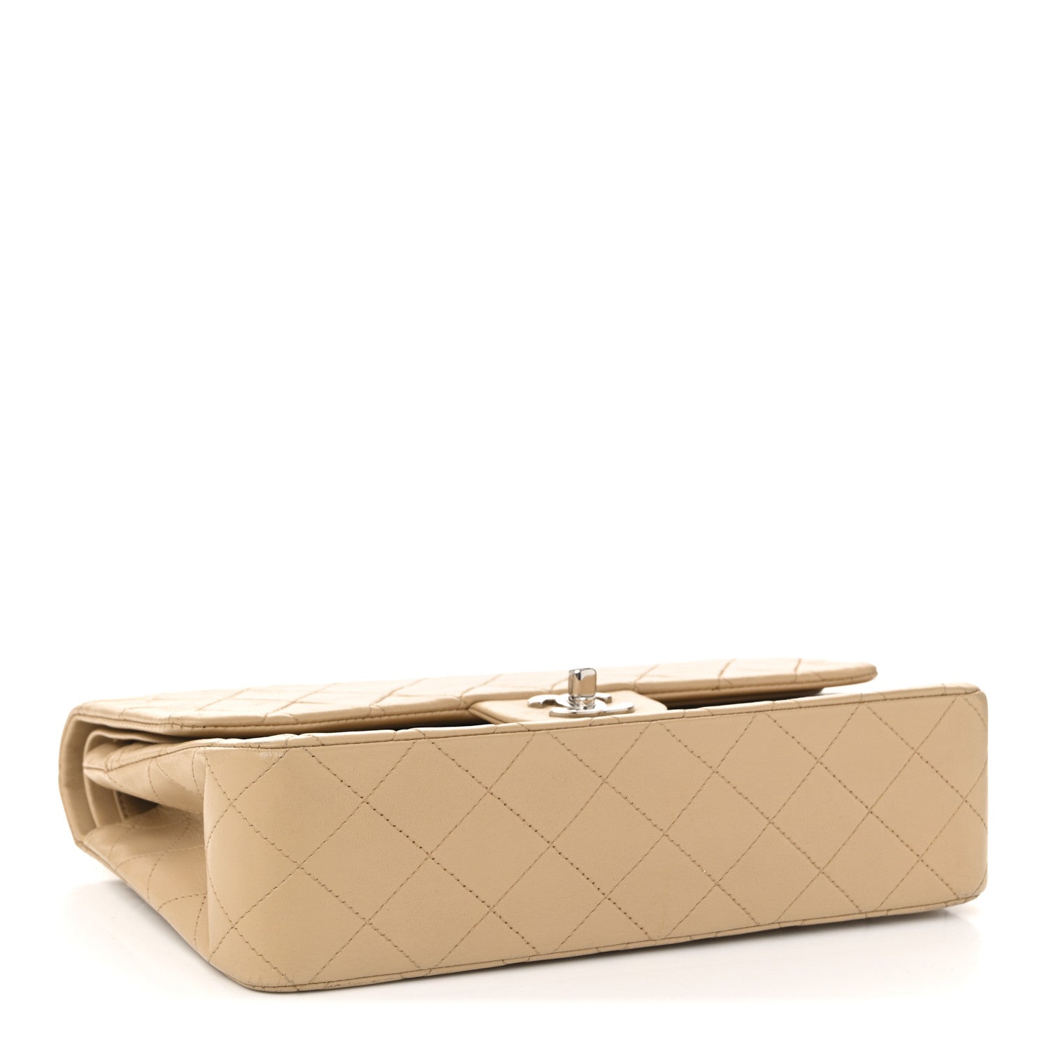 Chanel Lambskin Quilted Medium Double Flap Beige 6 of 21