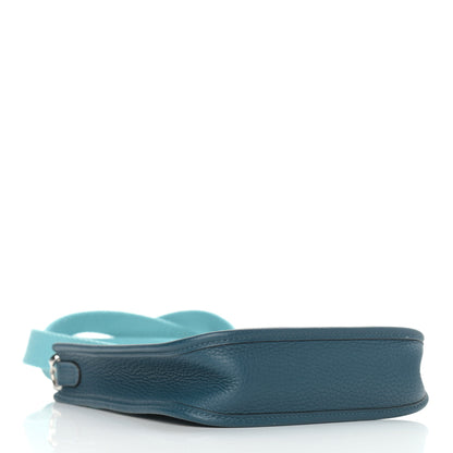 Hermes Taurillon Clemence Amazone Evelyne TPM Colvert Bleu Atoll 4 of 9