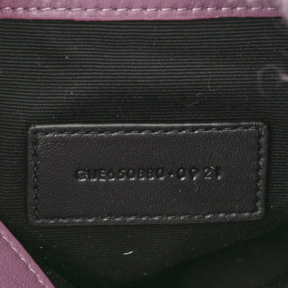 Saint Laurent Shearling Quilted Monogram Loulou Puffer Pouch Clutch Lilac 7 of 10