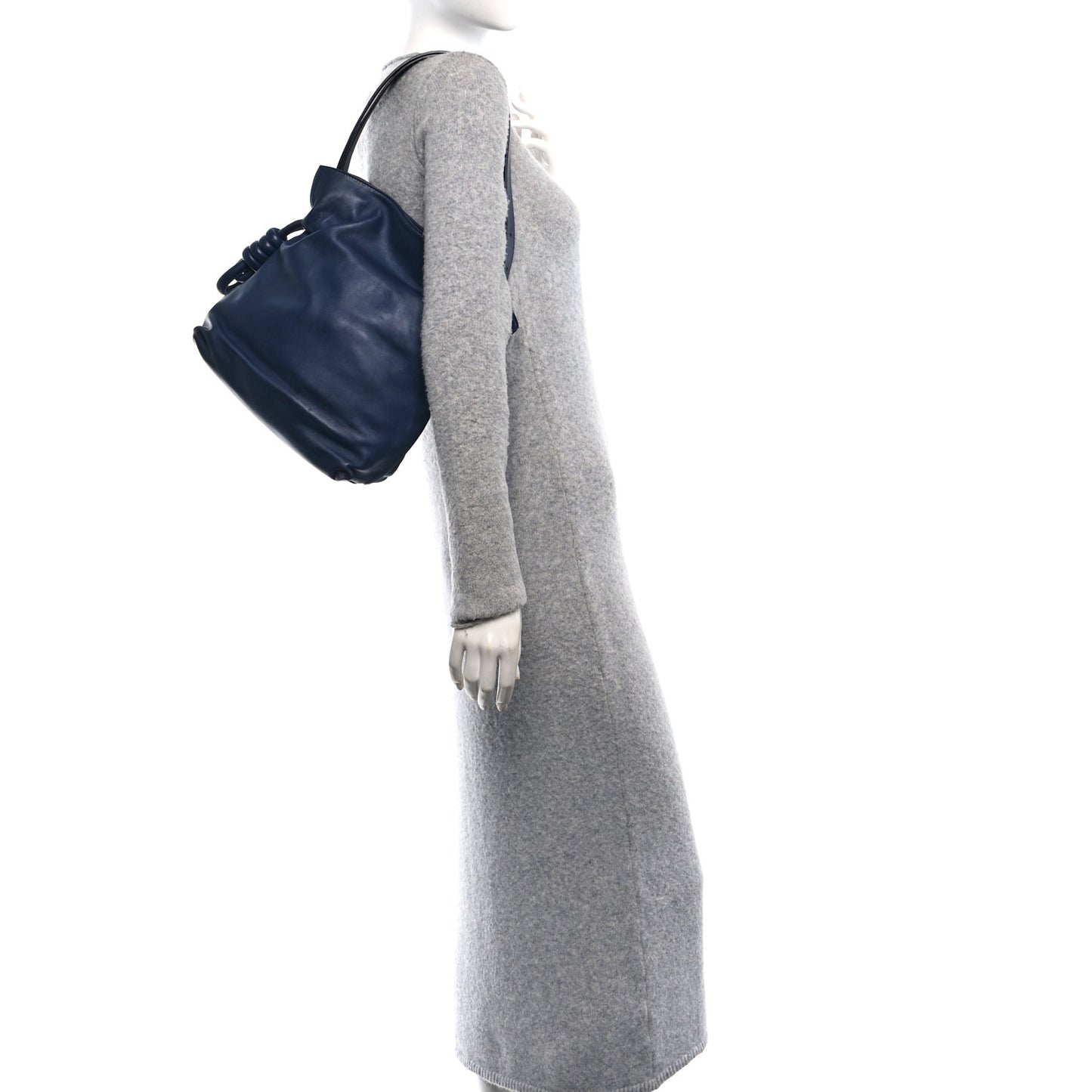 Nappa Flamenco Knot Bag Navy