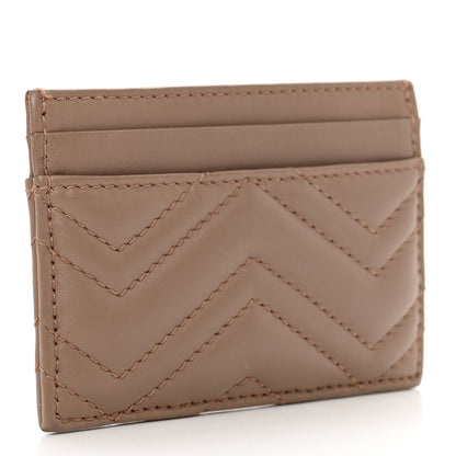 Gucci Calfskin Matelasse GG Marmont Card Holder Porcelain Rose 3 of 7