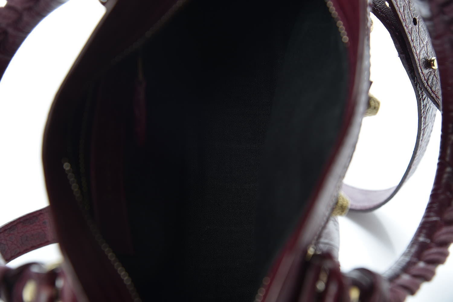 Balenciaga Calfskin Crocodile Embossed Giant 12 Gold Hardware Mini City Violet Prune 8 of 13