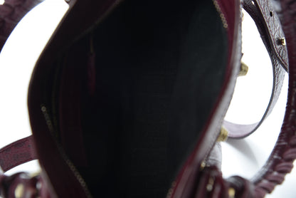 Balenciaga Calfskin Crocodile Embossed Giant 12 Gold Hardware Mini City Violet Prune 8 of 13