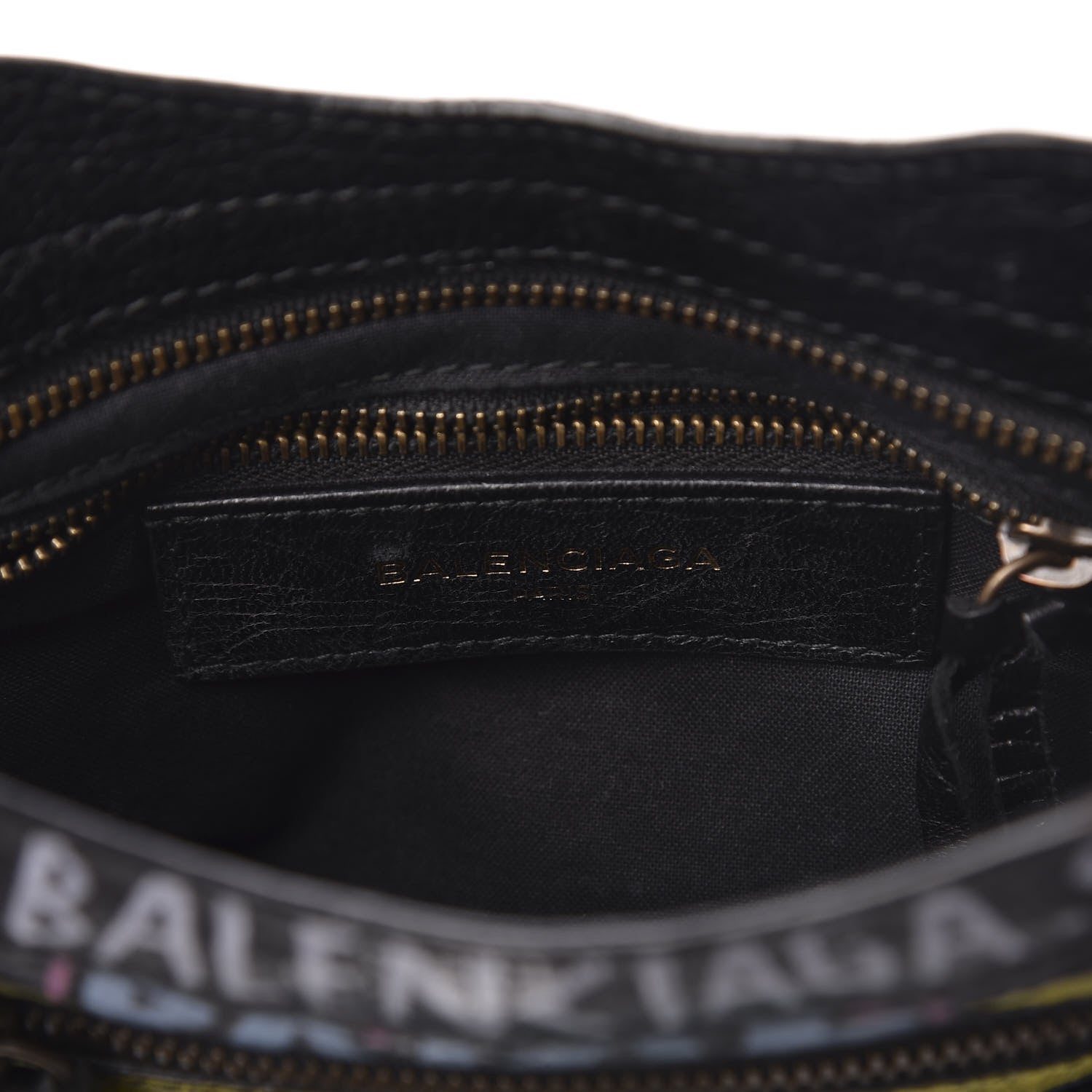 Balenciaga Agneau Arena Graffiti All Over Classic Hardware Mini City Black Multicolor 8 of 12