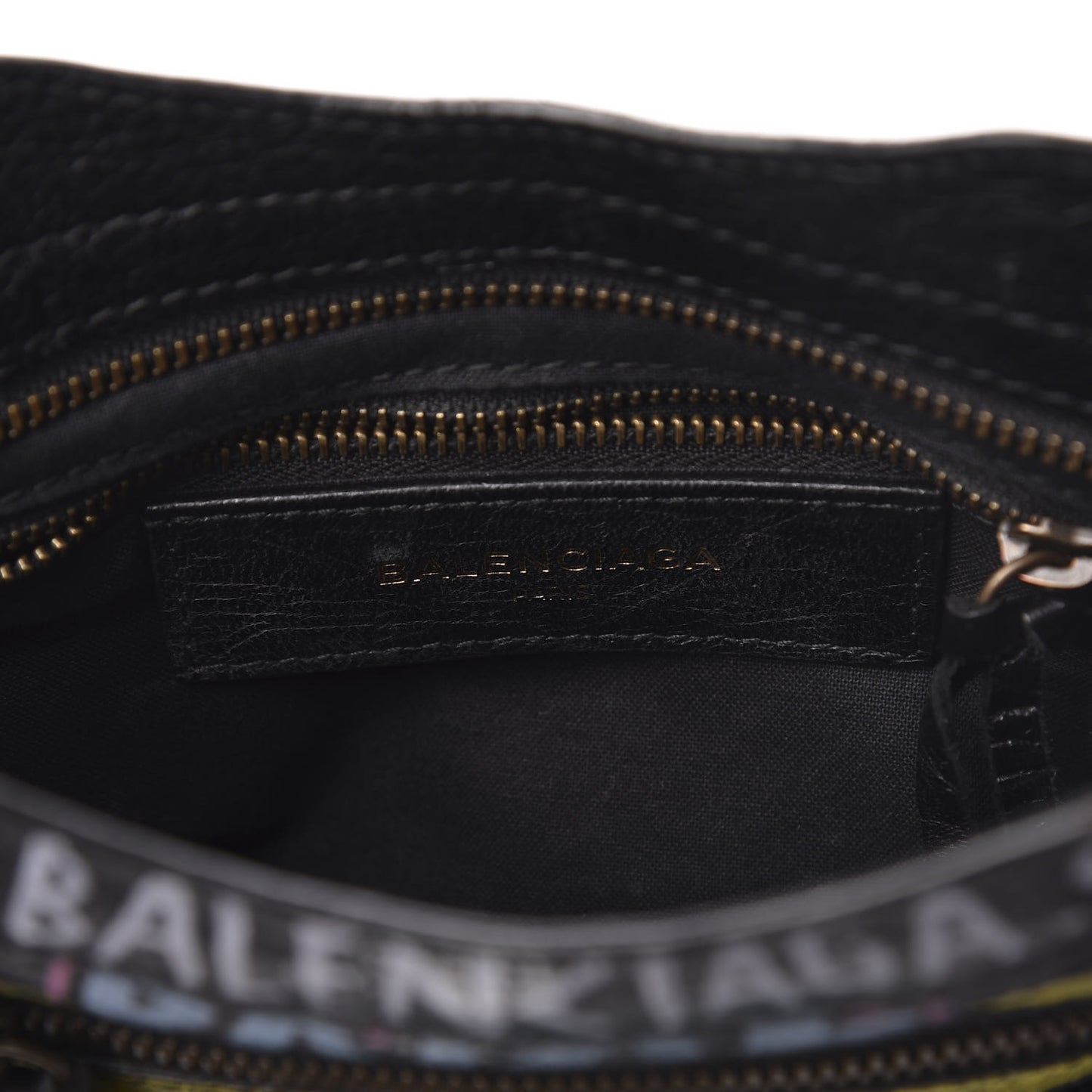 Agneau Arena Graffiti All Over Classic Hardware Mini City Black Multicolor