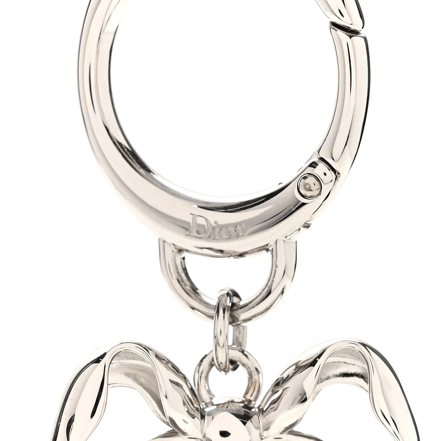 Metal Satin Icon Chair Bag Charm Silver Grey