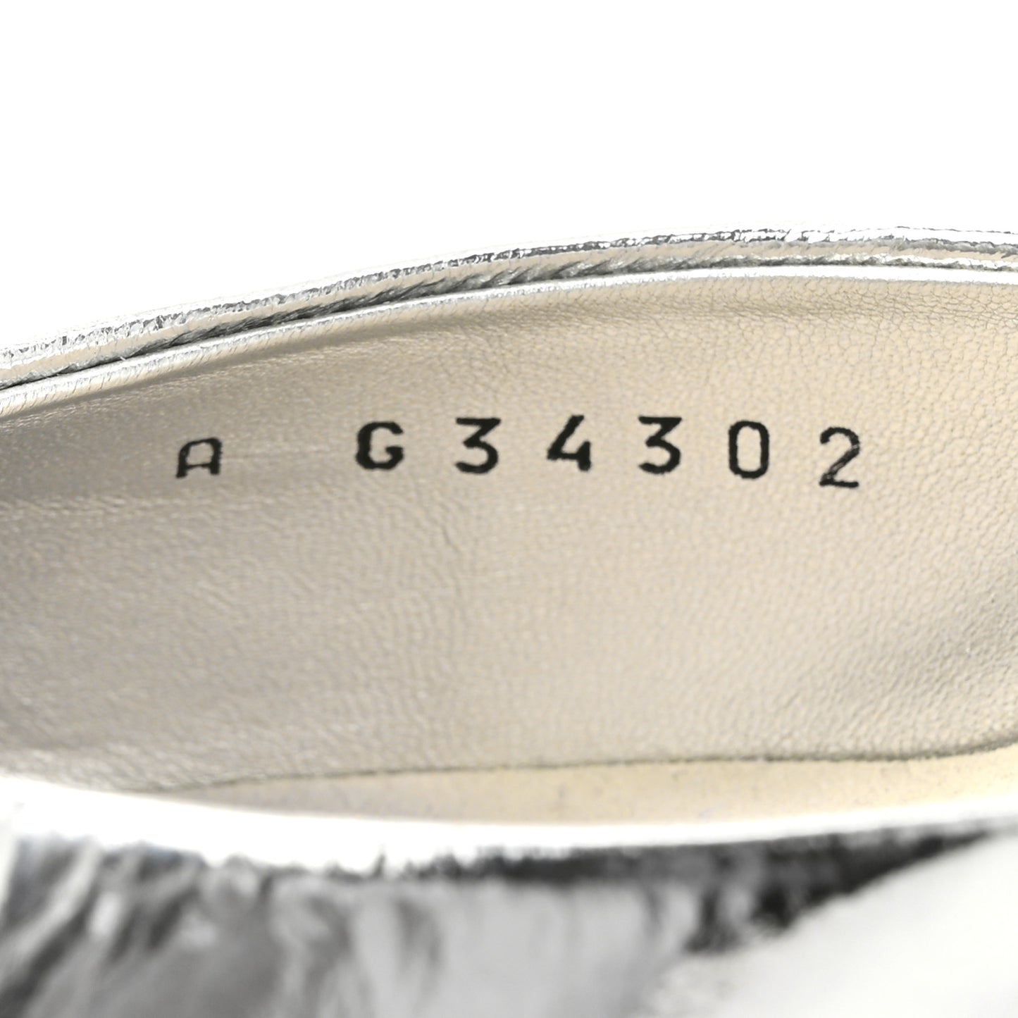 Metallic Goatskin CC Mules 37.5 Silver
