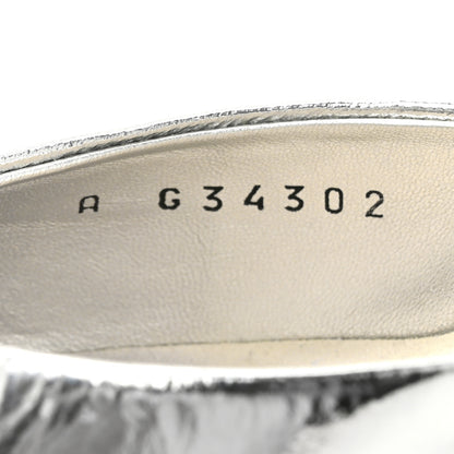 Chanel Metallic Goatskin CC Mules 37.5 Silver 8 of 10