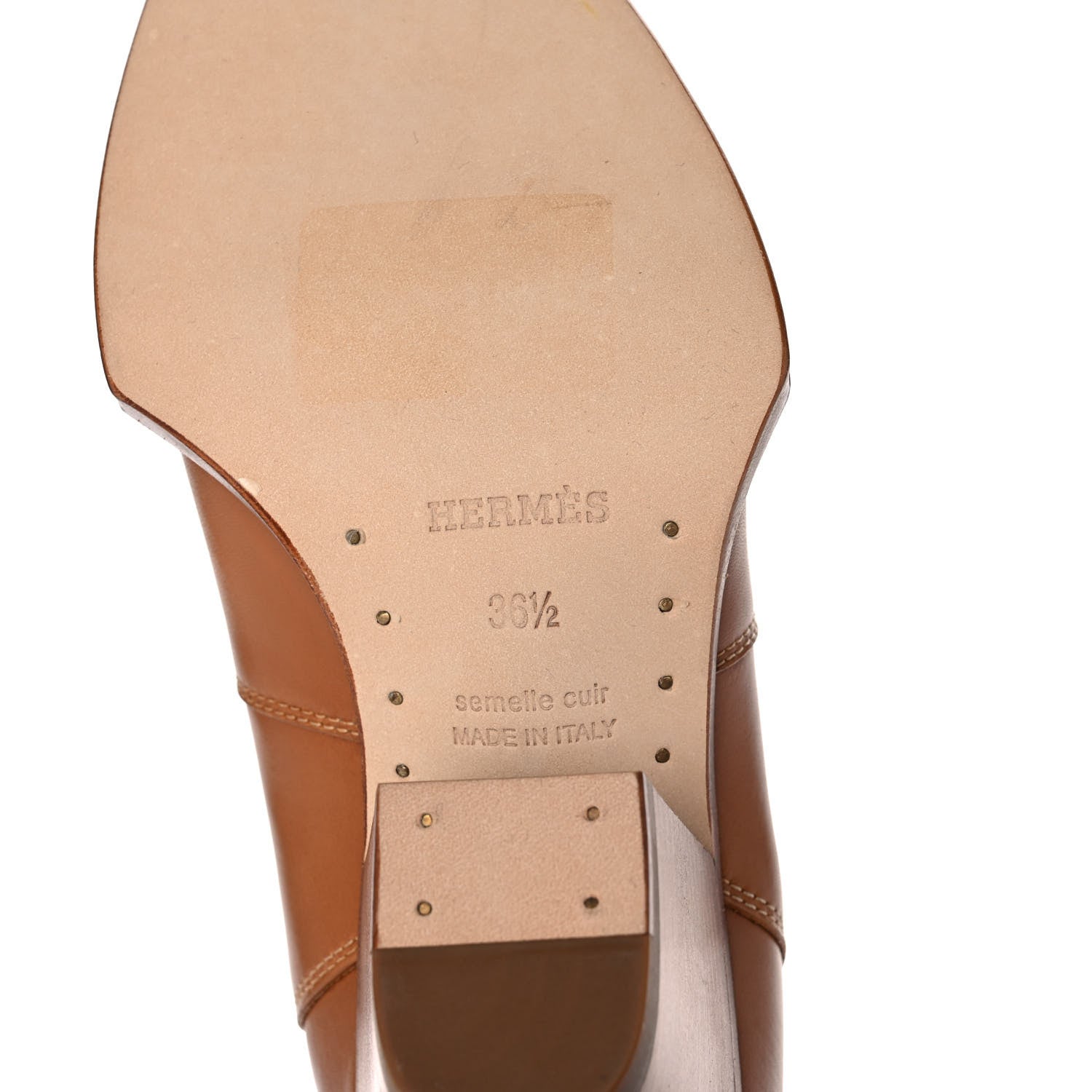 Hermes Calfskin Womens Vegas Ankle Boot 36.5 Naturel 6 of 11