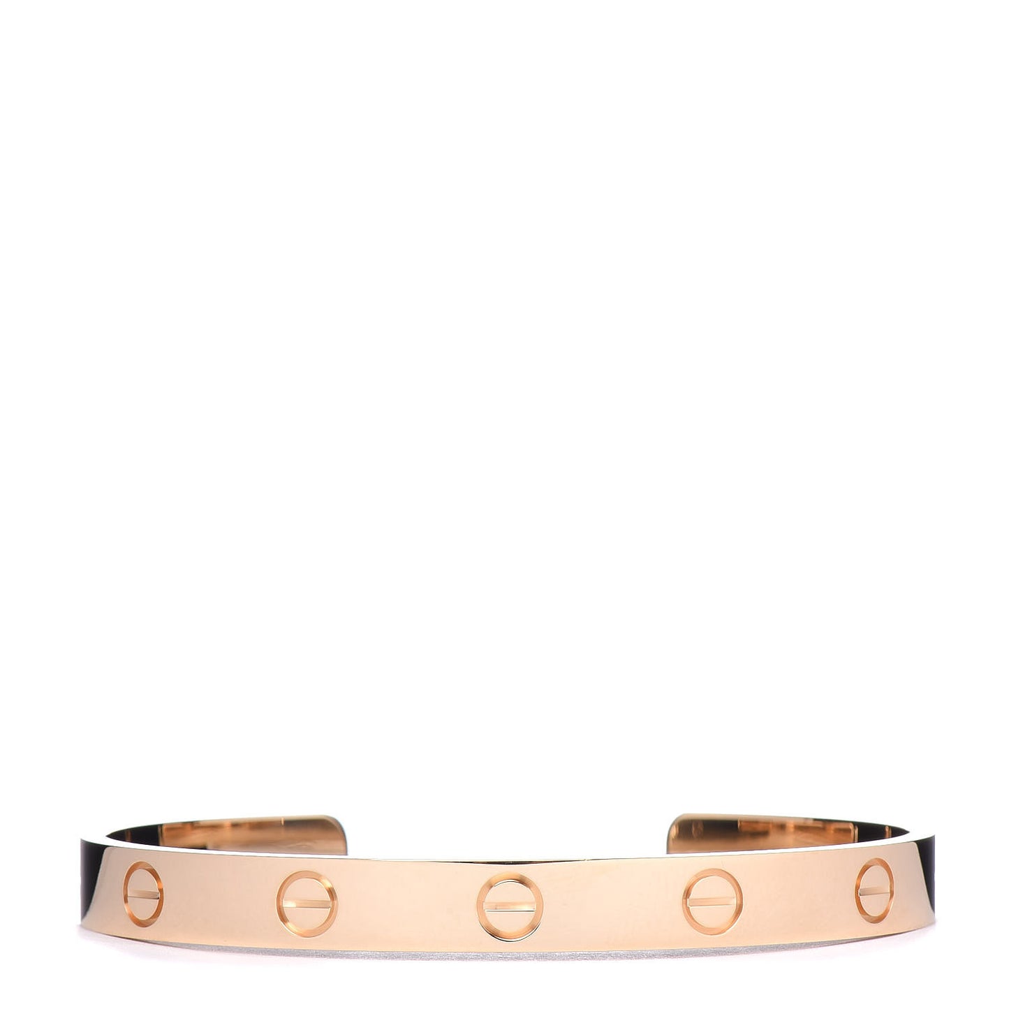 18K Yellow Gold LOVE Cuff Bracelet 17