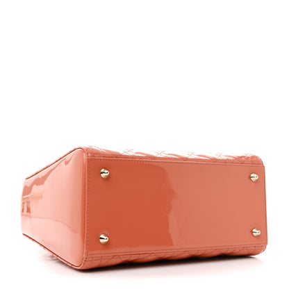 Christian Dior Patent Cannage Medium Lady Dior Light Coral 4 of 11