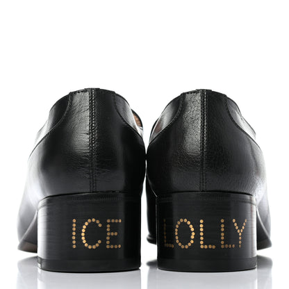 Gucci Goatskin Womens Chain Mid-Heel Loafers 40 Black 5 of 9