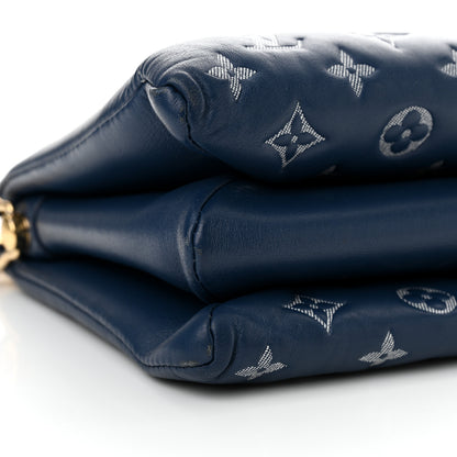 Louis Vuitton Lambskin Embossed Monogram Coussin PM Denim Blue 8 of 11