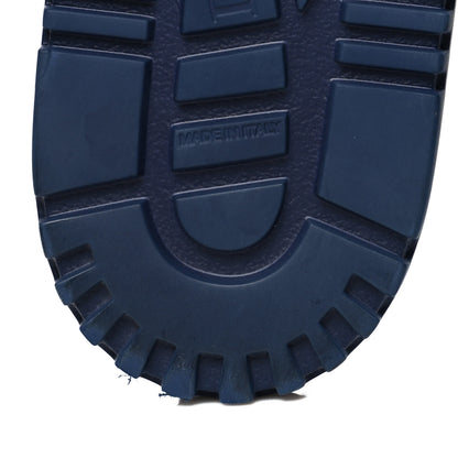 Christian Dior Shearling Canvas Embroidered Dway 10mm Slide Sandals 37 Deep Blue Natural 8 of 8