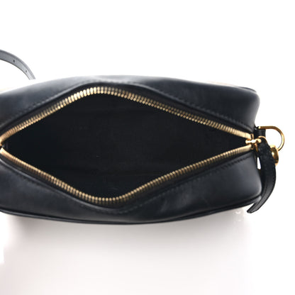 Fendi Glazed Fabric Vitello Century FF 1974 Stamp Patch Camera Case Mogano Panna Black 5 of 9