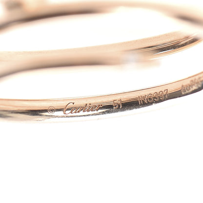 Cartier 18K Pink Gold Diamond Double Juste Un Clou Ring 51 5.75 6 of 8