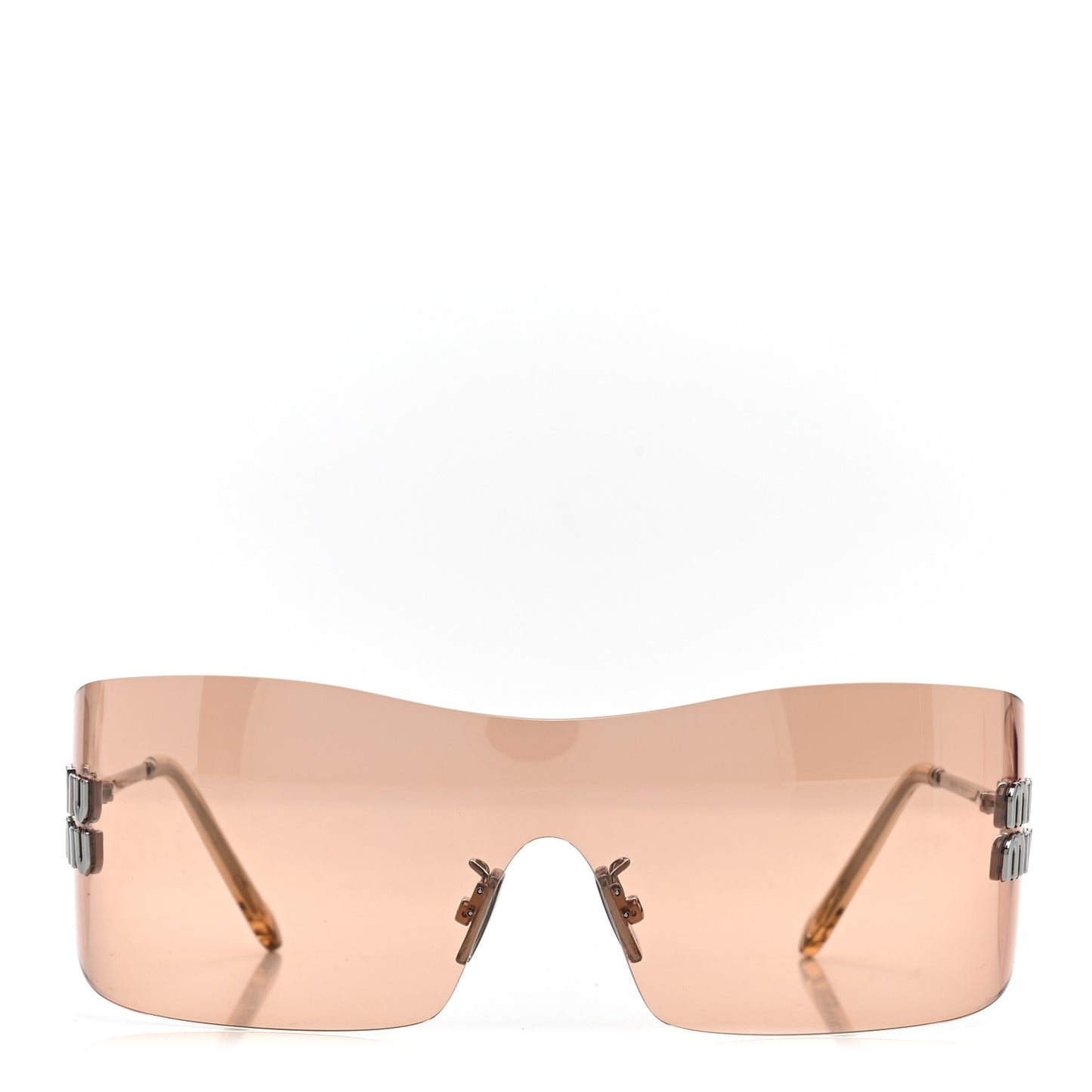 Metal Oversize Shield Sunglasses SMUB53 Gold