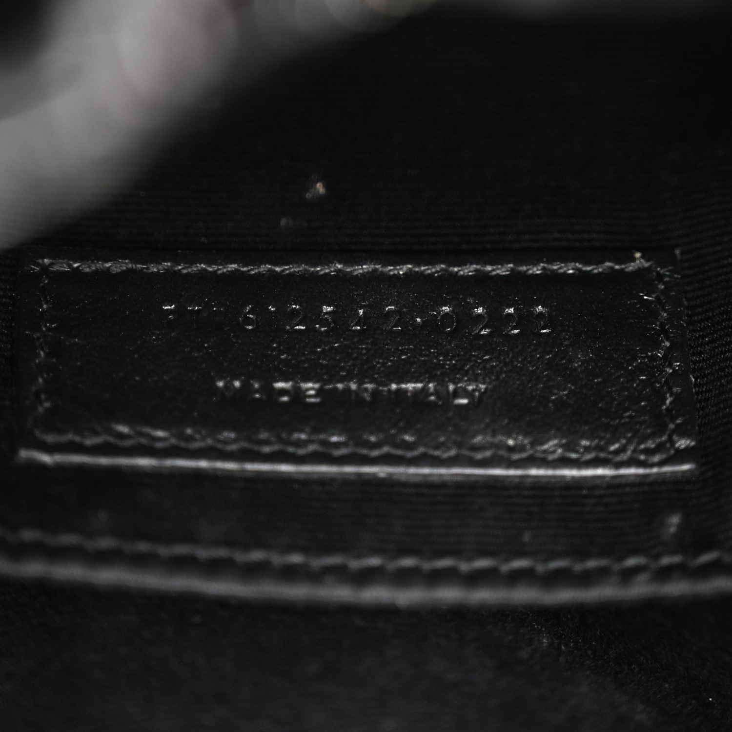 Saint Laurent Patent Calfskin Crocodile Embossed Monogram Lou Camera Bag Black 7 of 16