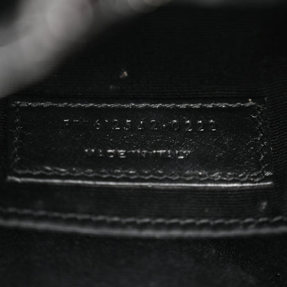 Saint Laurent Patent Calfskin Crocodile Embossed Monogram Lou Camera Bag Black 7 of 16