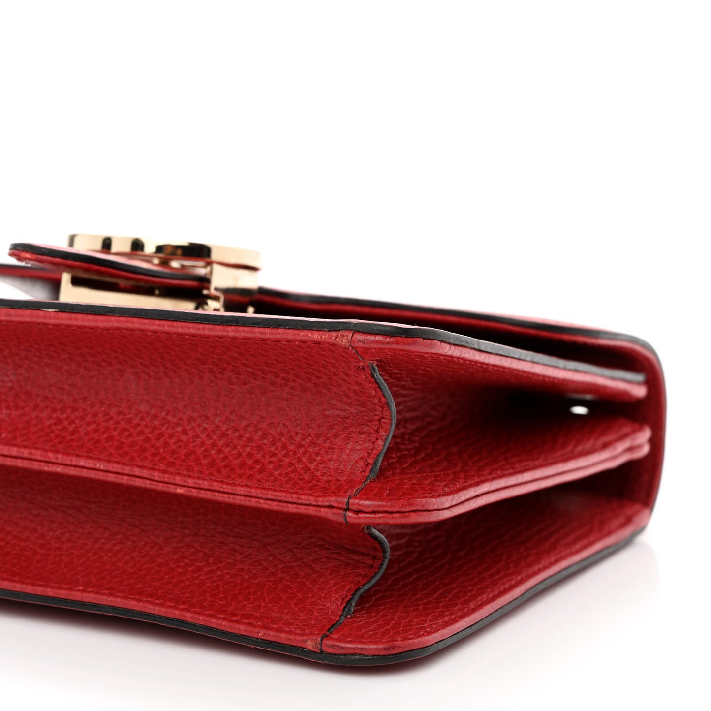 Dollar Calfskin Small Interlocking G Shoulder Bag Red