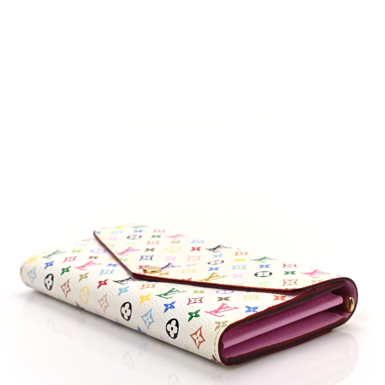Louis Vuitton Monogram Multicolor Sarah Wallet NM White Litchi 7 of 7