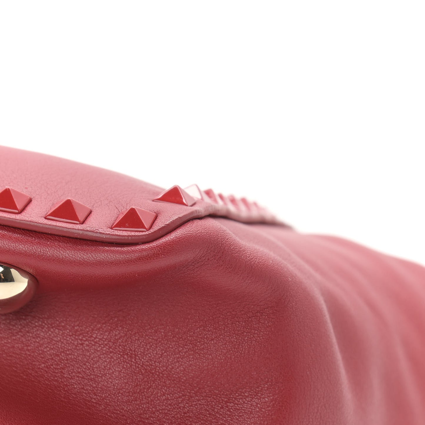 Vitello Monochrome Medium Rockstud All Over Tote Rosso Valentino