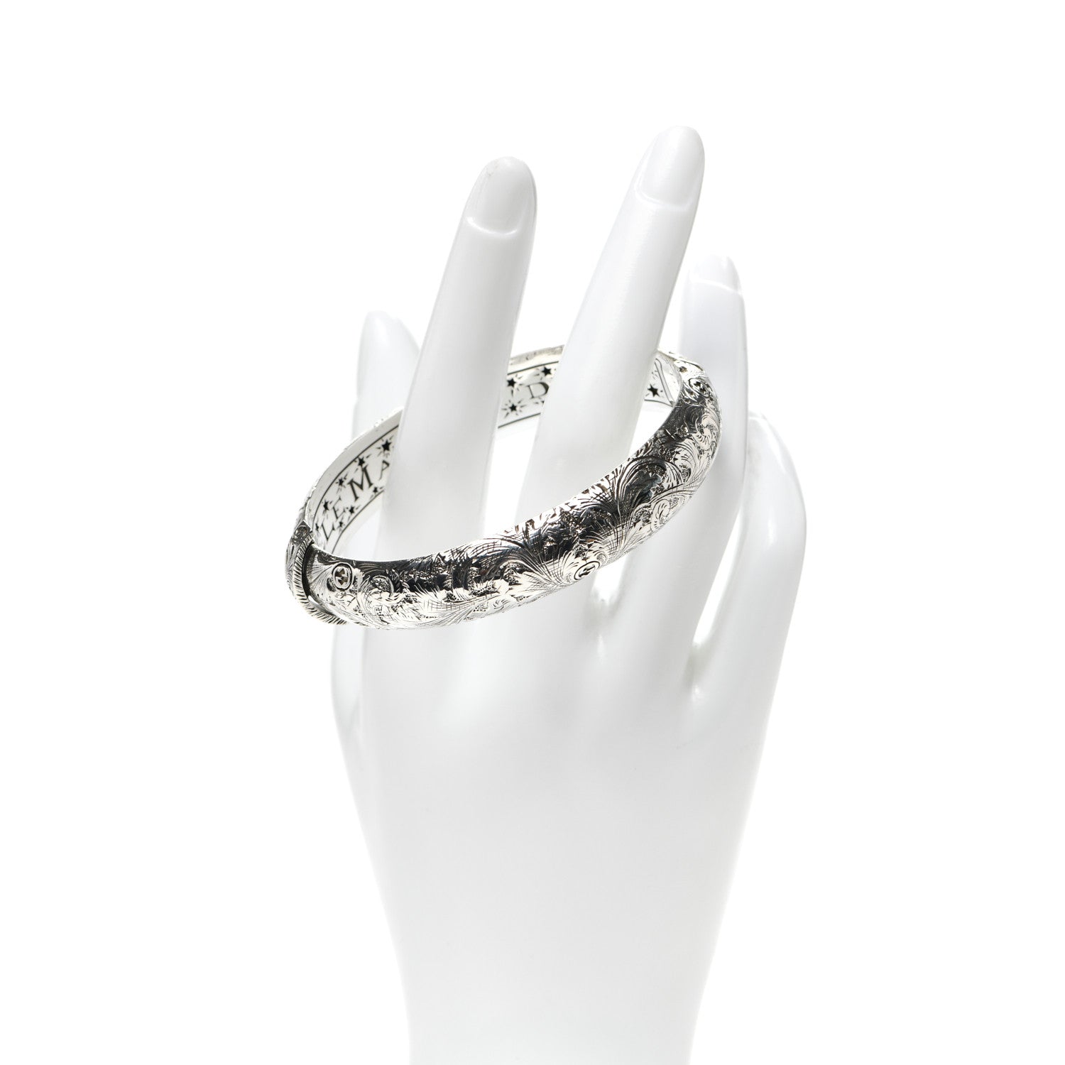 Gucci Sterling Silver Le Marche Des Merveilles Garden Bangle Bracelet 2 of 4