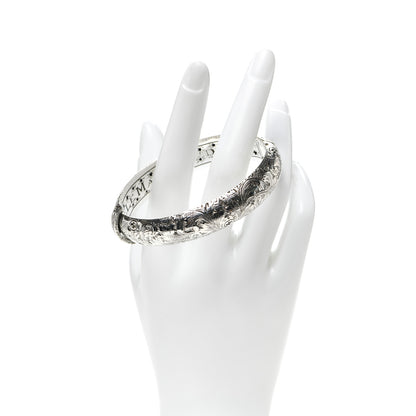 Gucci Sterling Silver Le Marche Des Merveilles Garden Bangle Bracelet 2 of 4