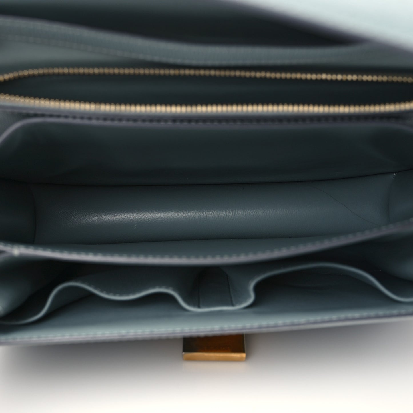 Liege Calfskin Medium Classic Box Flap Bag Light Khaki