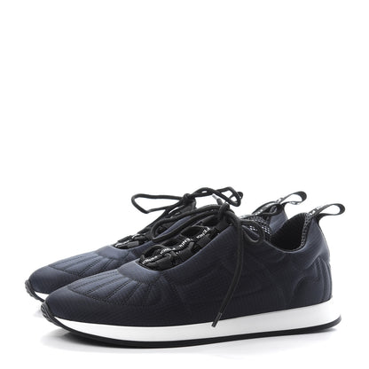 Fendi Nylon Womens Ffreedom Sneakers 36 Blue Scuro Black White 3 of 10