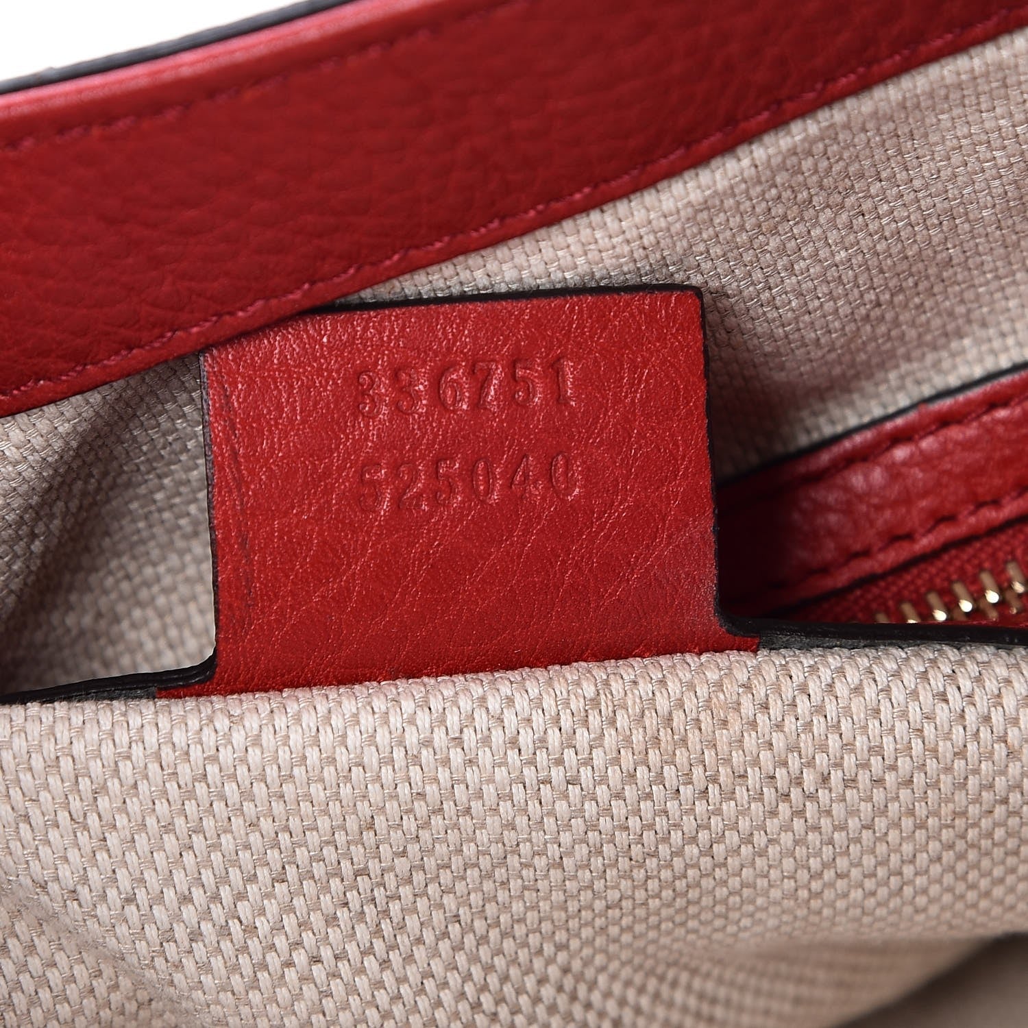 Gucci Pebbled Calfskin Small Soho Shoulder Bag Red 8 of 8