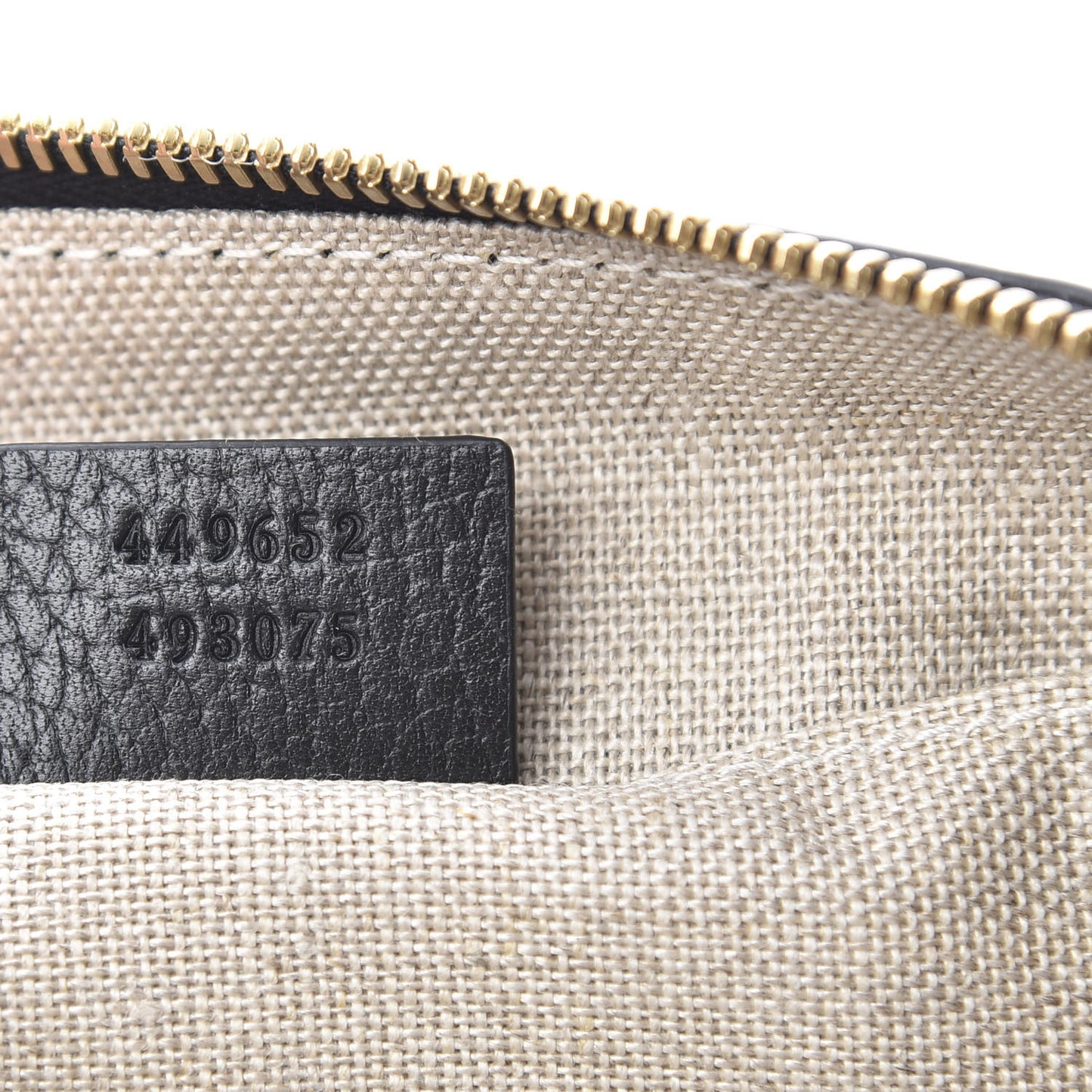 Pebbled Calfskin Large Bamboo Clutch Black