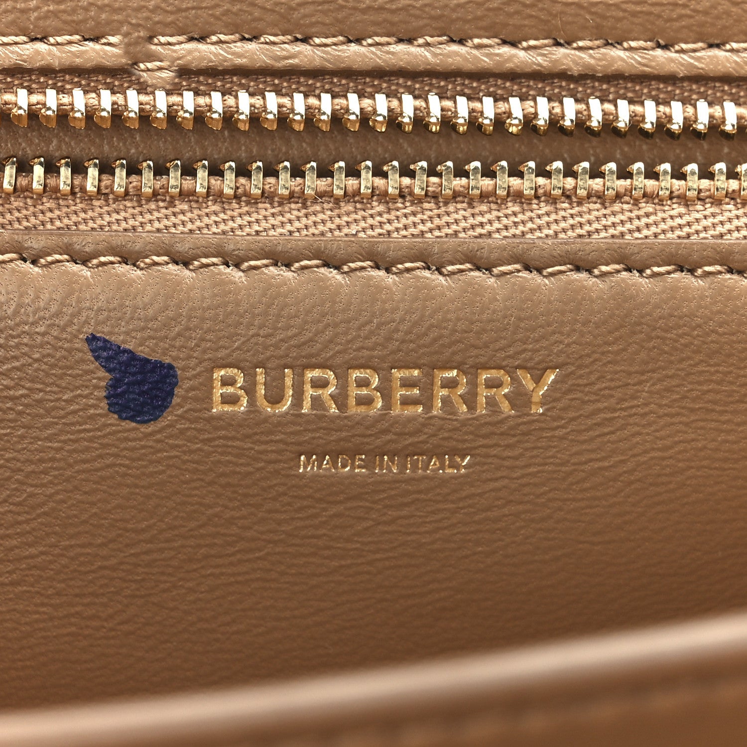 Burberry Smooth Calfskin Monogram Medium TB Bag Chalk White Camel 6 of 10