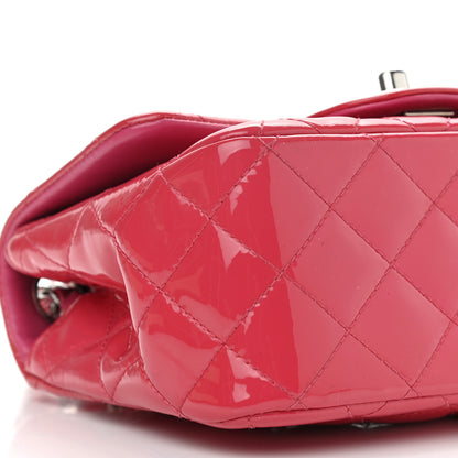 Chanel Patent Quilted Mini Square Flap Pink 5 of 12