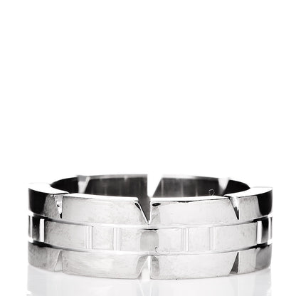Cartier 18K White Gold Diamond Tank Francaise Band Ring 49 5 3 of 5