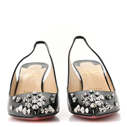 Christian Louboutin Patent Drama Sling 70 Pumps 39.5 Black 3 of 8