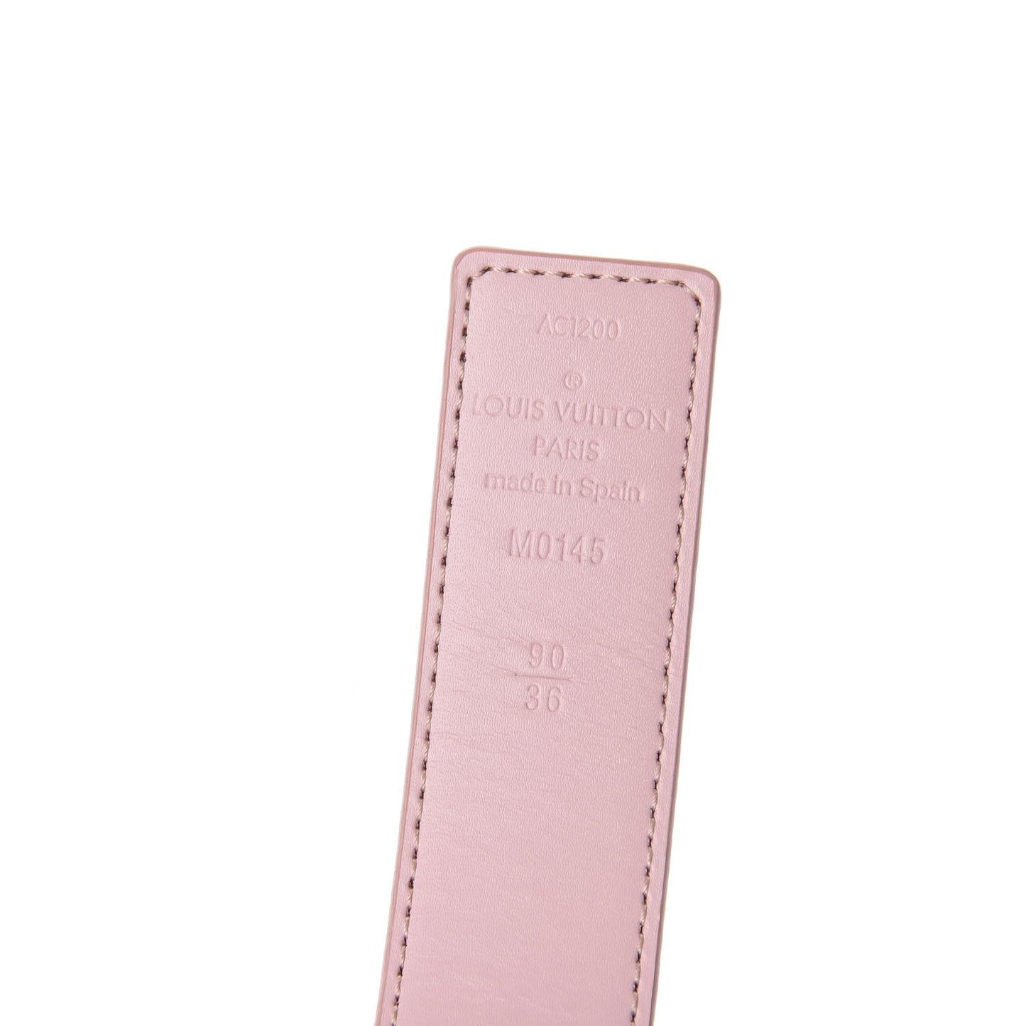 Damier Azur 30mm LV Initiales Reversible Belt 90 36 Pink